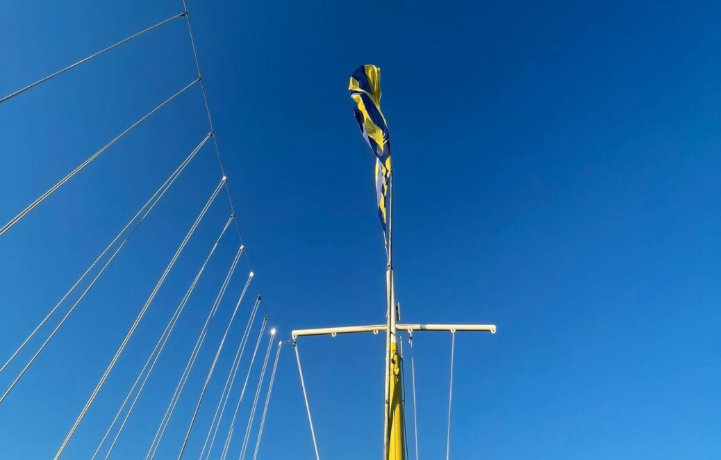 Frisia vlag op startschip